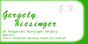 gergely wiesinger business card